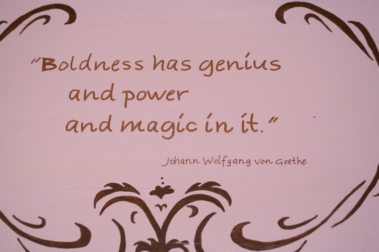 vintage•twisted : chocolate & pink/quote