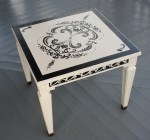 cream & black&nbsp;table