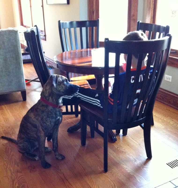 Zoe- at table vintage twisted